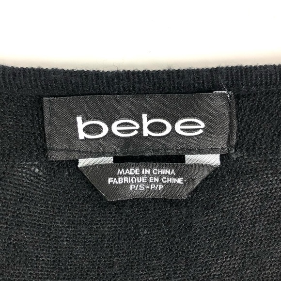 Bebe Handkerchief Black Tunic Sweater - Picture 5 of 9